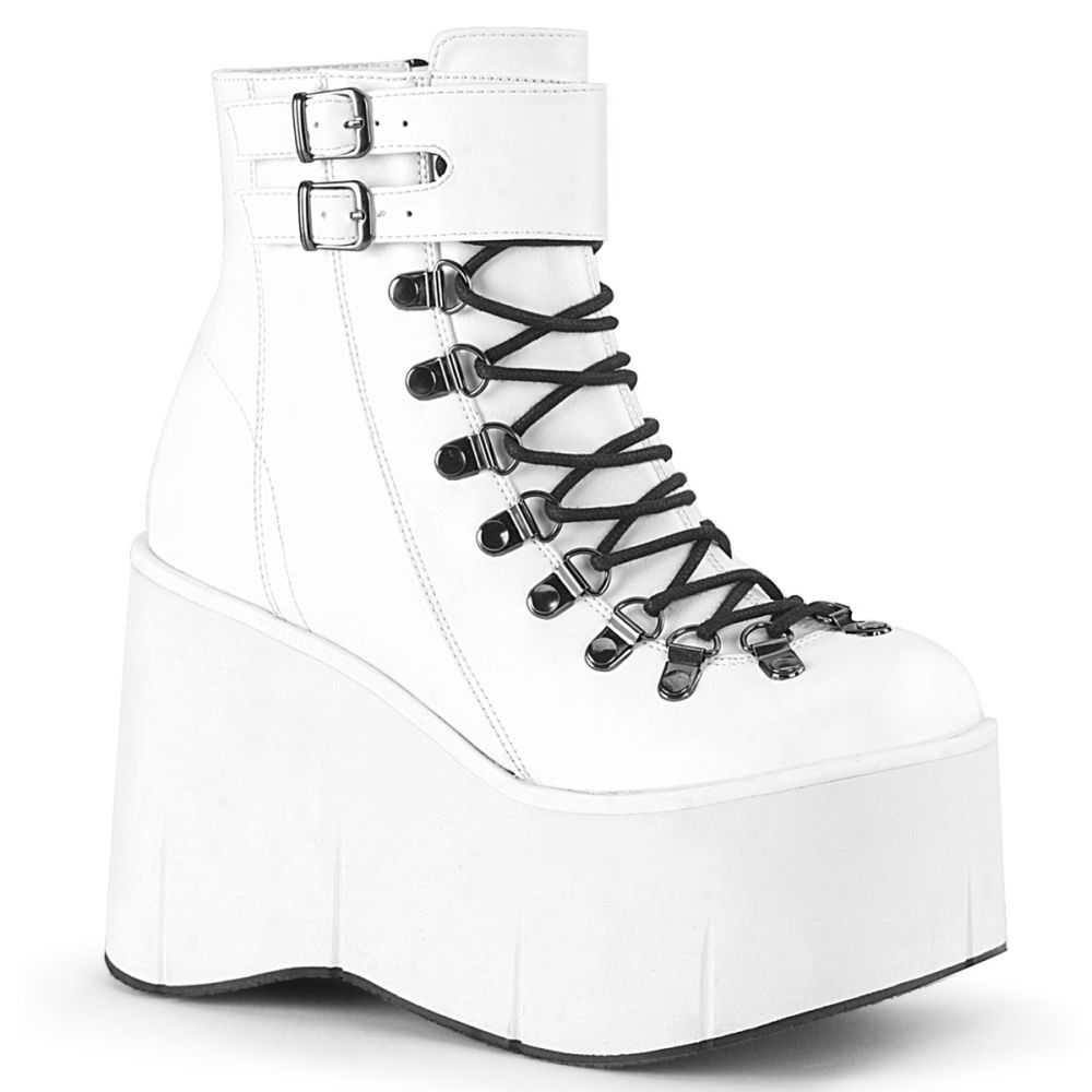 DemoniaCult - KERA-21 Plattformstiefel - Weiß